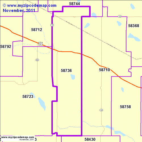 map of 58736