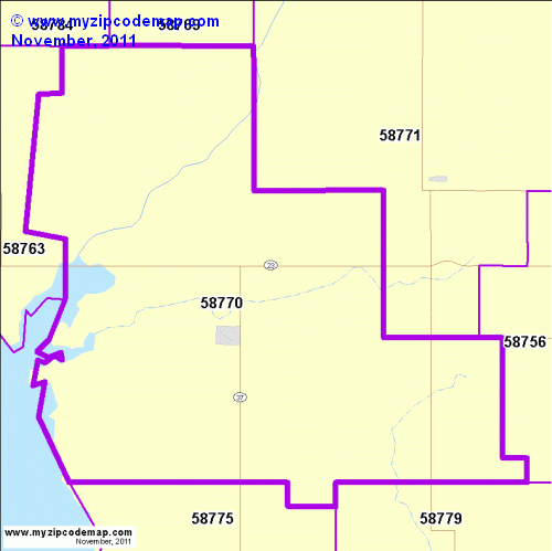 map of 58770
