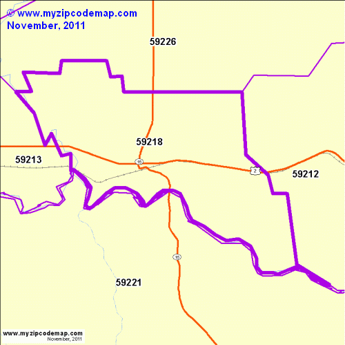 map of 59218