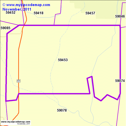 map of 59453