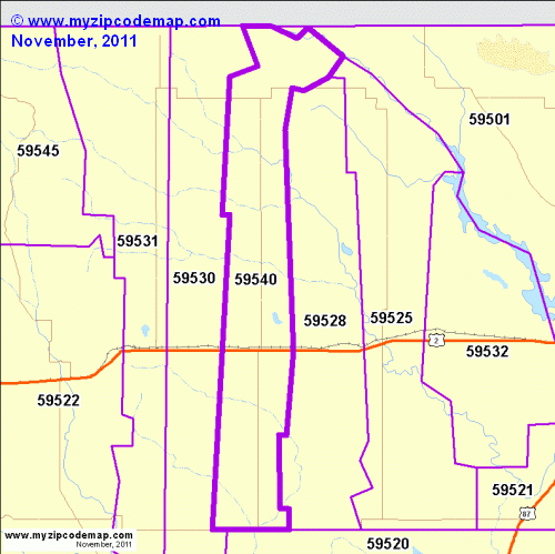 map of 59540