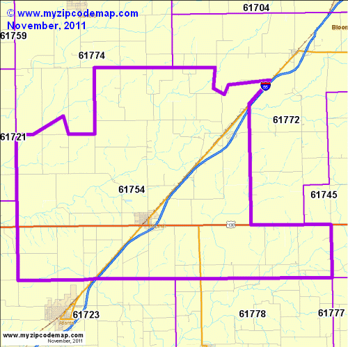 map of 61754