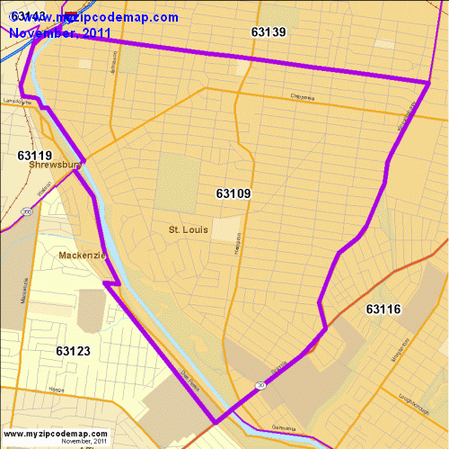 map of 63109