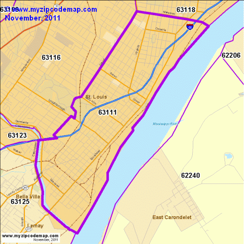 map of 63111