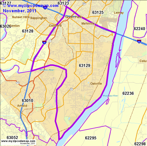 map of 63129