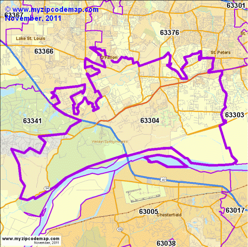 map of 63304