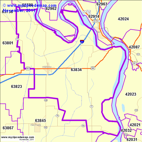 map of 63834