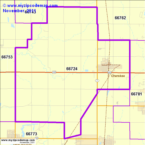 map of 66724
