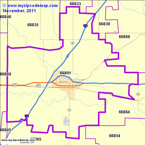 map of 66801