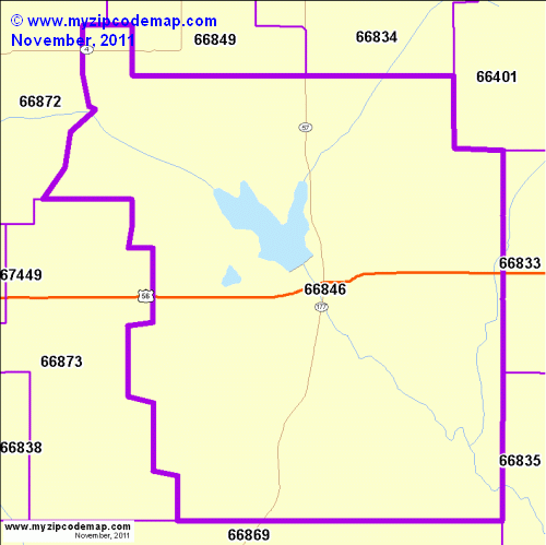 map of 66846