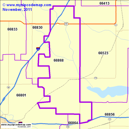 map of 66868