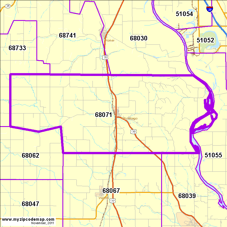 map of 68071