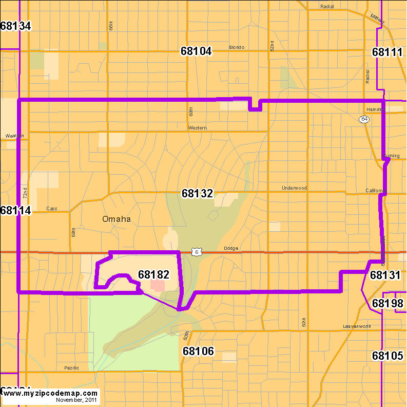 map of 68132