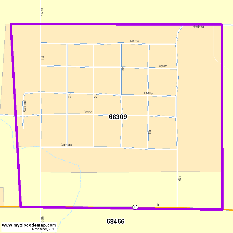 map of 68309
