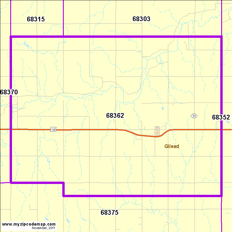 map of 68362