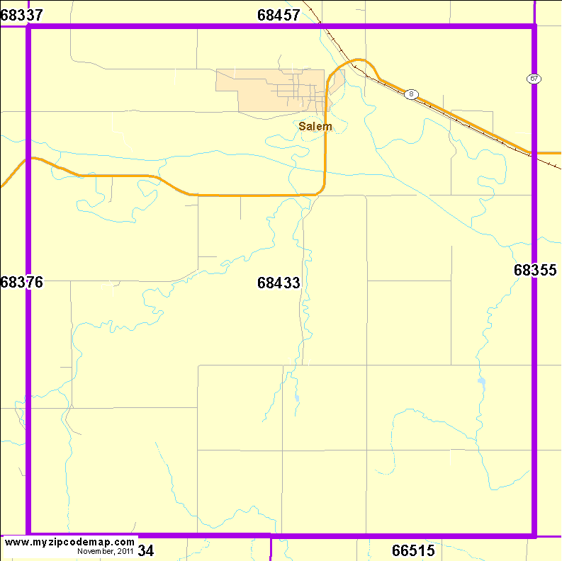 map of 68433