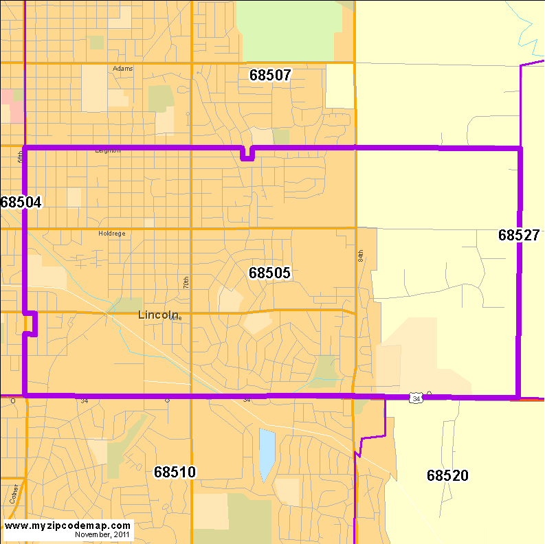 map of 68505