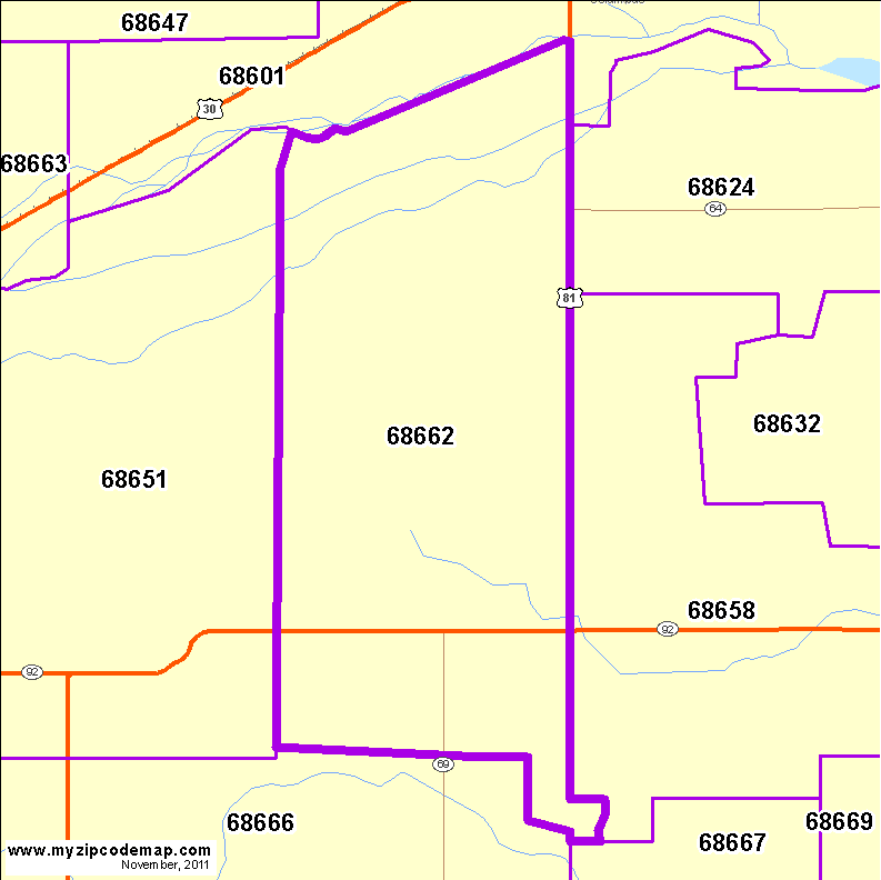 map of 68662