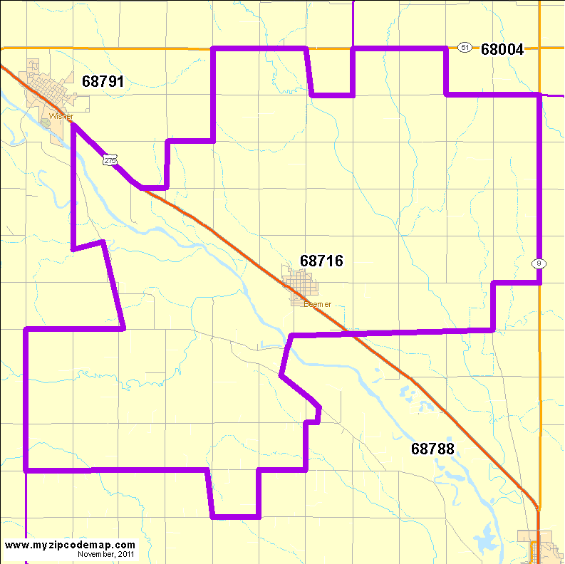 map of 68716