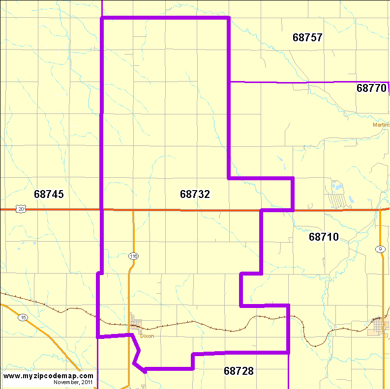 map of 68732