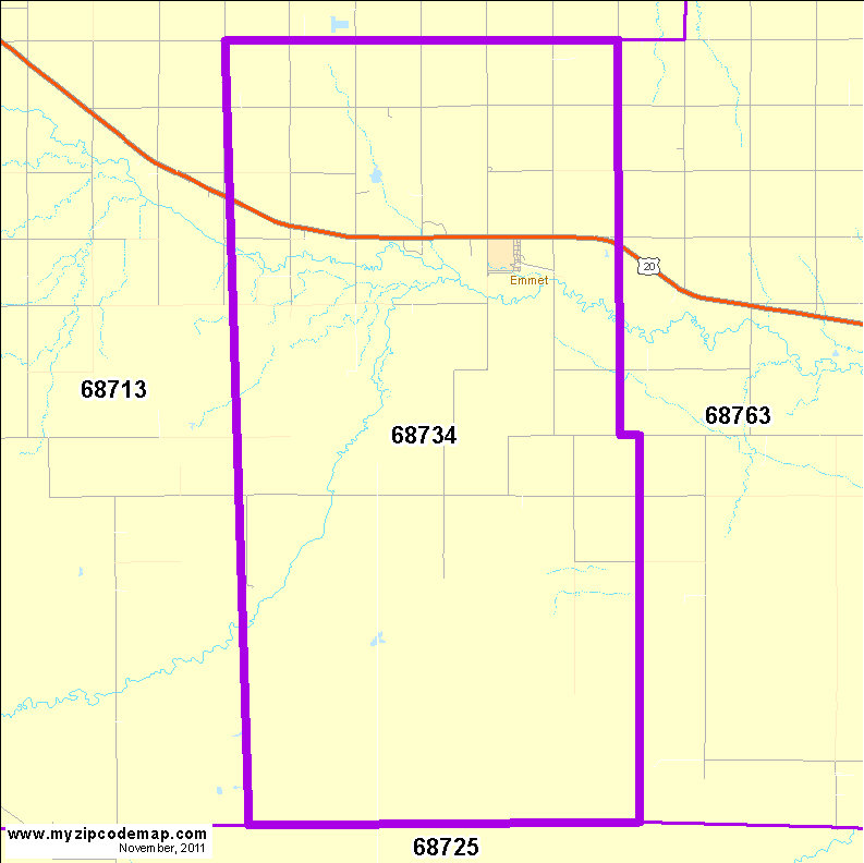 map of 68734