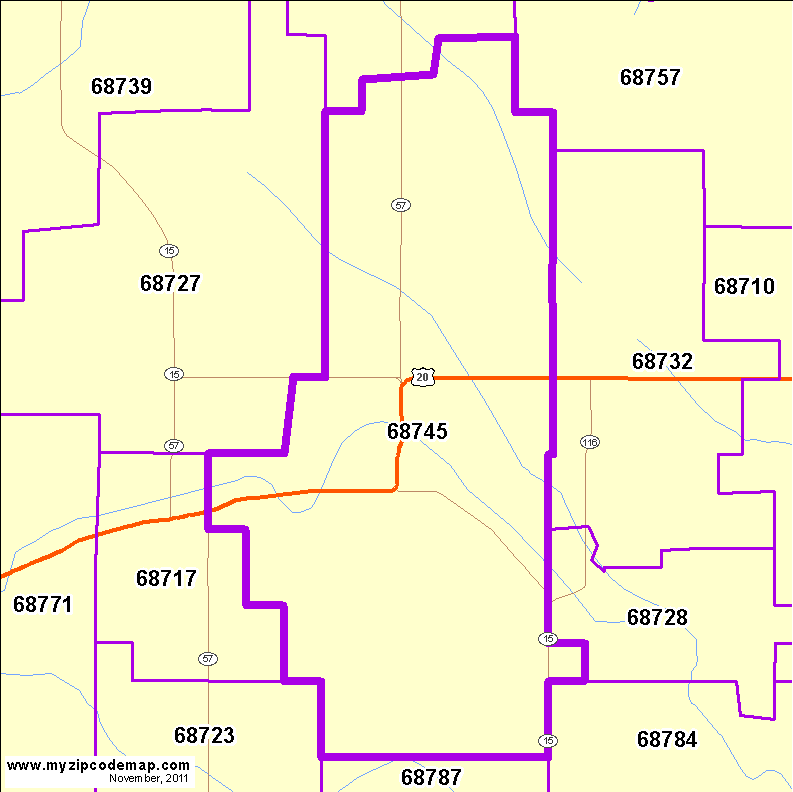 map of 68745