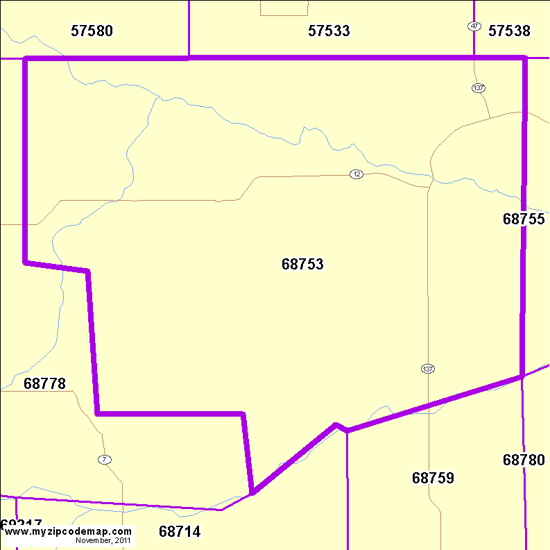 map of 68753