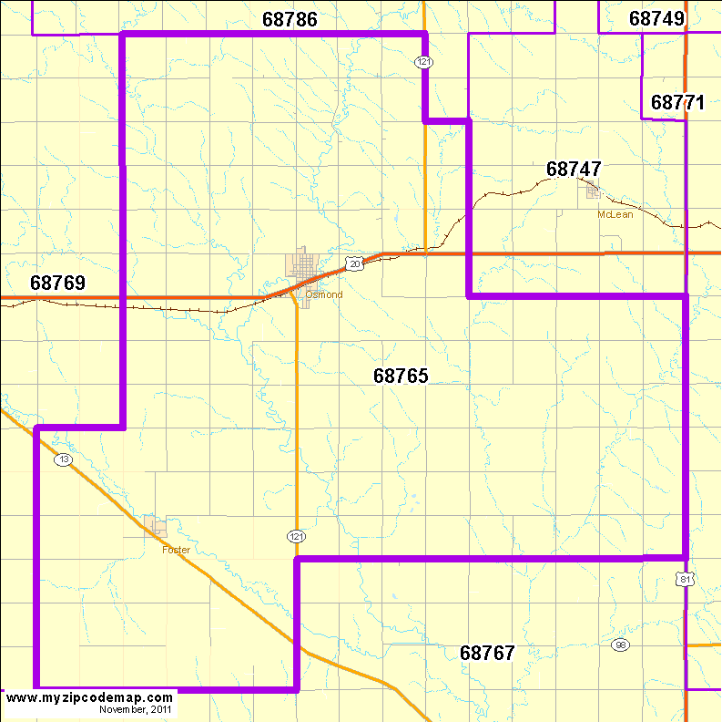 map of 68765