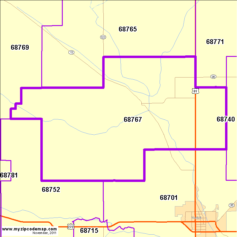 map of 68767