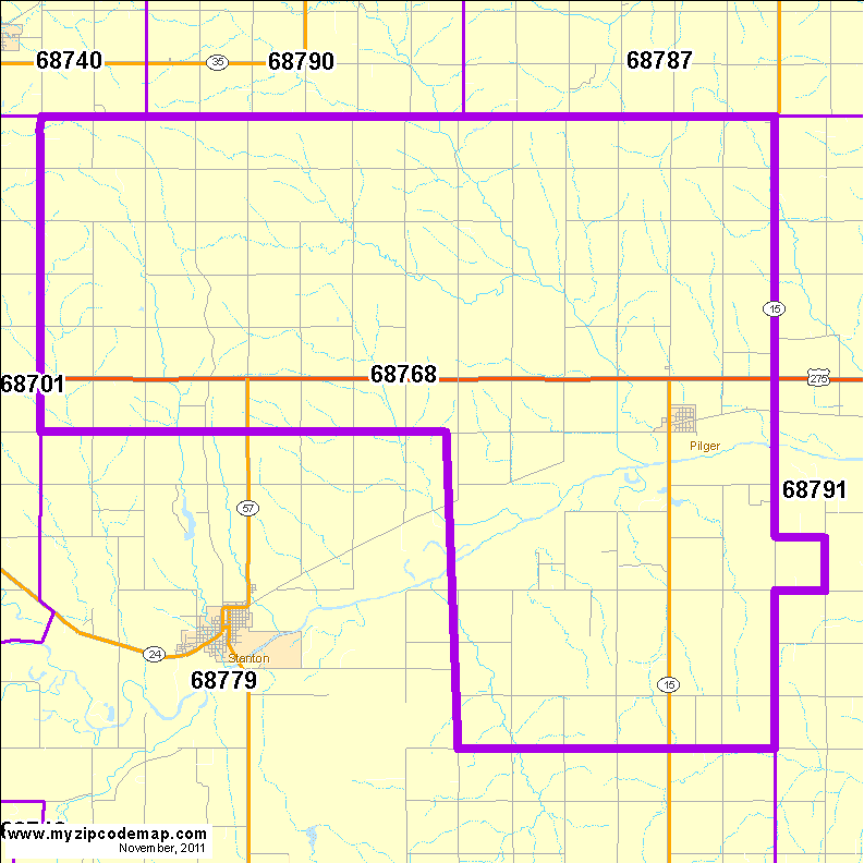 map of 68768