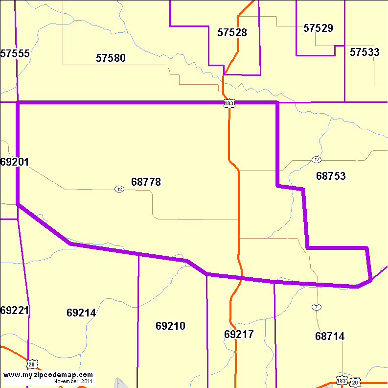 map of 68778