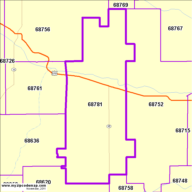map of 68781