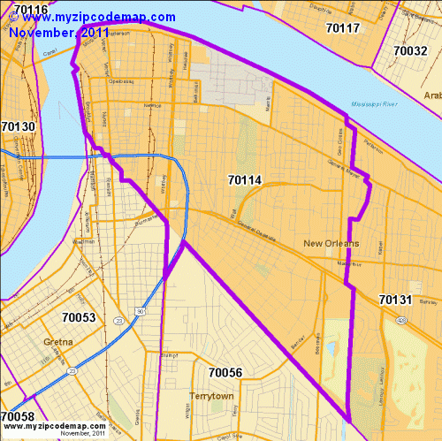 map of 70114