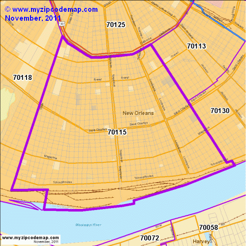 map of 70115