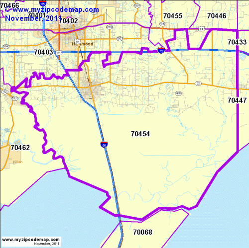 map of 70454