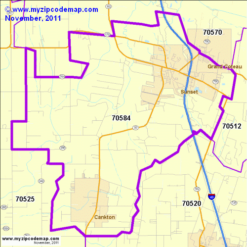map of 70584