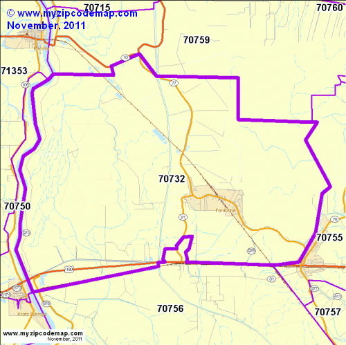 map of 70732
