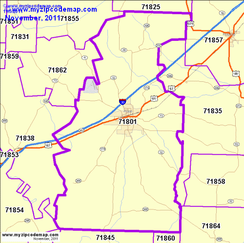 map of 71801