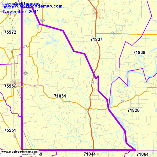 map of 71834