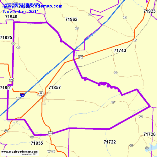 map of 71857