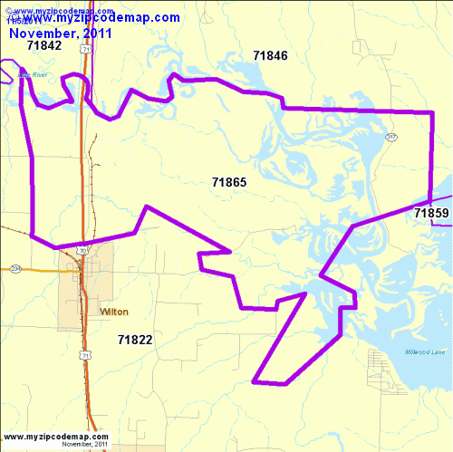 map of 71865