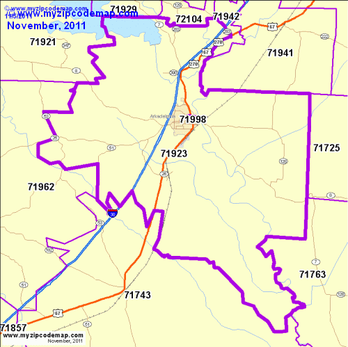 map of 71923