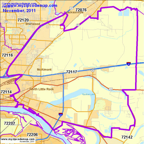 map of 72117