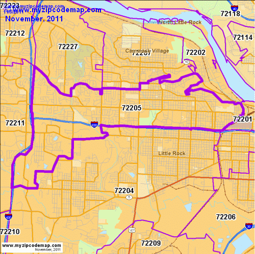 map of 72205