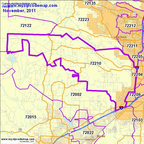map of 72210