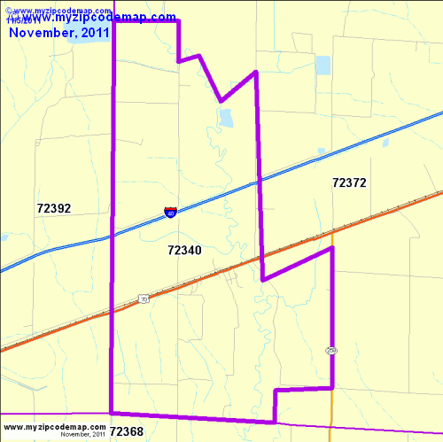 map of 72340