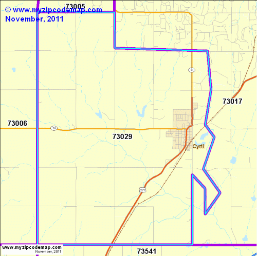 map of 73029