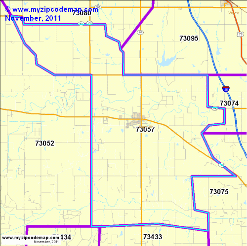 map of 73057