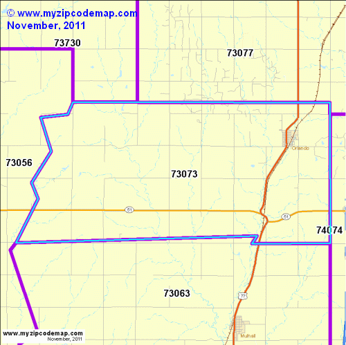 map of 73073