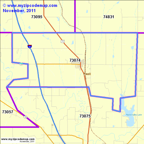 map of 73074